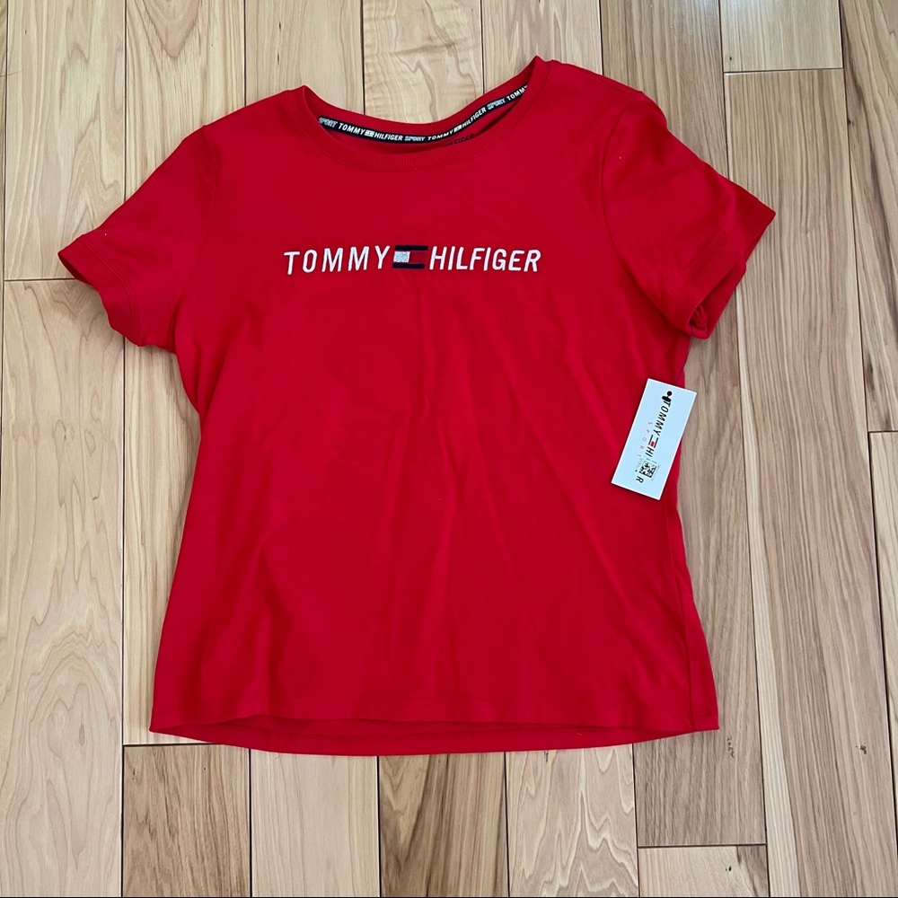 NWT Red Tommy Hilfiger Short Sleeve Tee